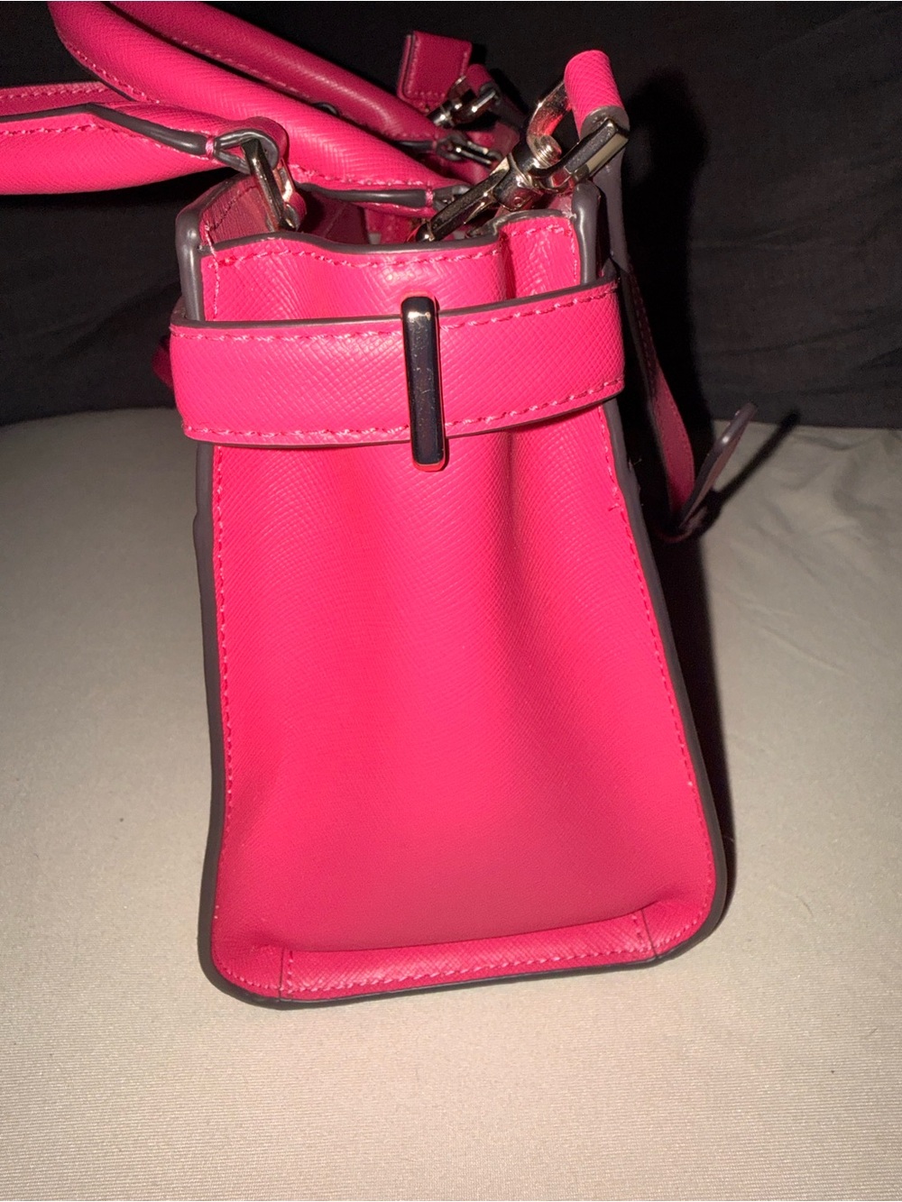 kate spade Bright Pink Leather Satchel with Crossbody Strap - Picture 7 of 13